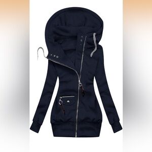 Stylish Hoodie with Zipper Details
